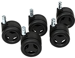 Topstar rolki do twardych podłóg 6991  4 z Sitness Racer RS krzesło obrotowe hartbode nrollen, plastik, czarna, 6.5 x 6.5 x 6.5 cm 6991-4