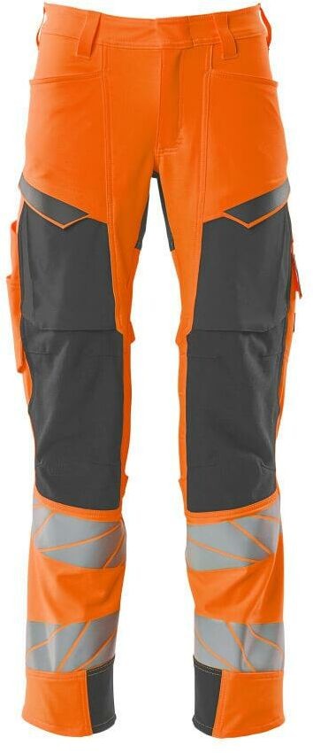 Mascot Workwear ACCELERATE SAFE SPODNIE Z KIESZENIAMI NA KOLANACH; POMARAŃCZ HI-VIS/CIEMNY ANTRACYT (90C58)
