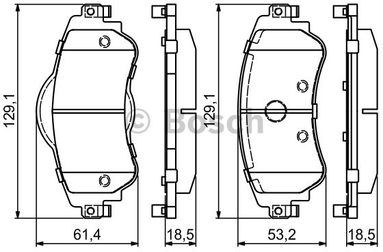 Bosch Zestaw klocków hamulcowych, hamulce tarczowe 0 986 494 690