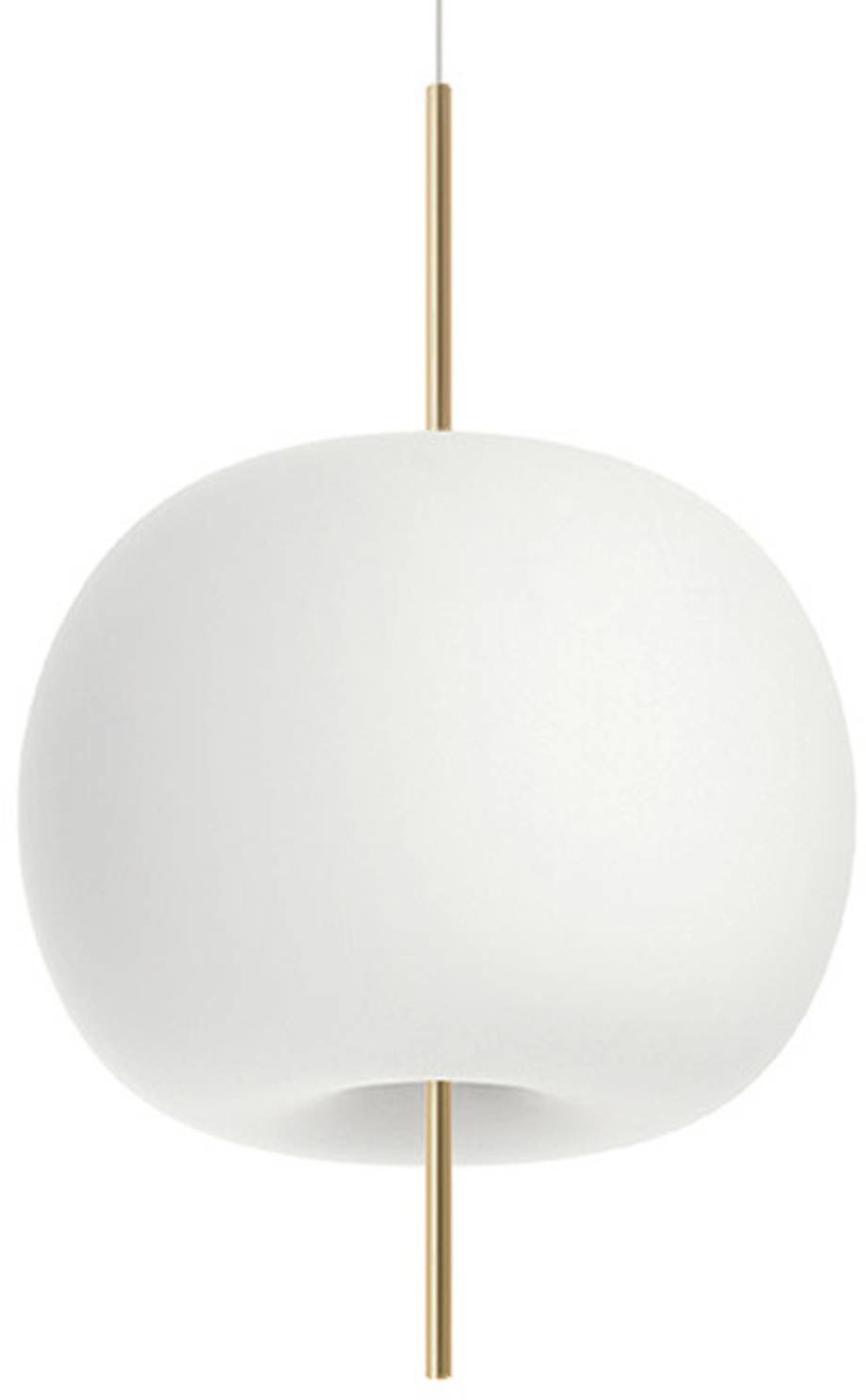 Kundalini Kushi lampa wisząca 43cm mosiądz/biała