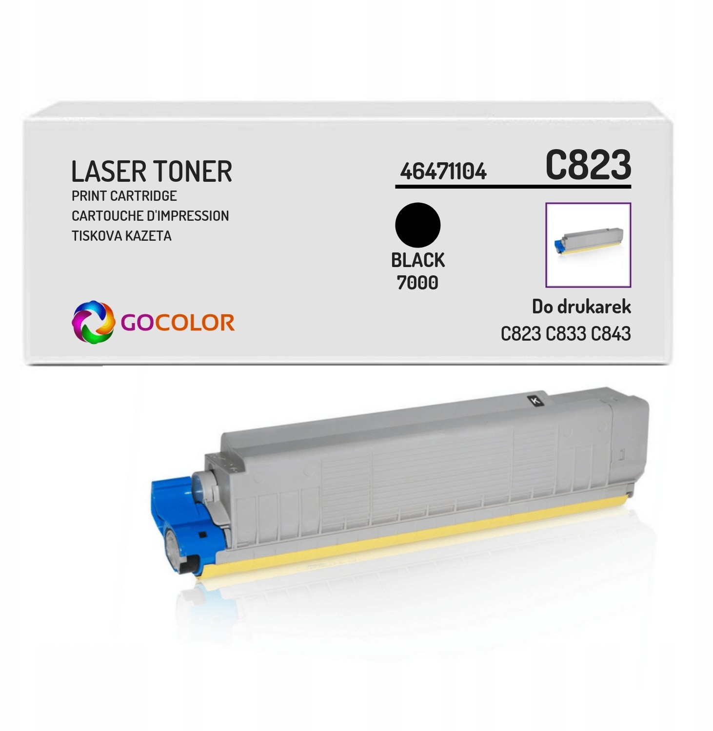 Toner do Oki C843dn 46471104 Black Fabrycznie nowy