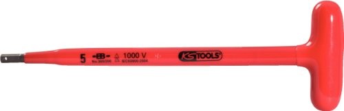 KS Tools 117.1681 kompaktowy uchwyt T z gniazdem sześciokątnym klucz z uchwytem, 5 X 250 MM