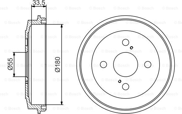 BOSCH Bęben hamulcowy 0 986 477 315 0 986 477 315
