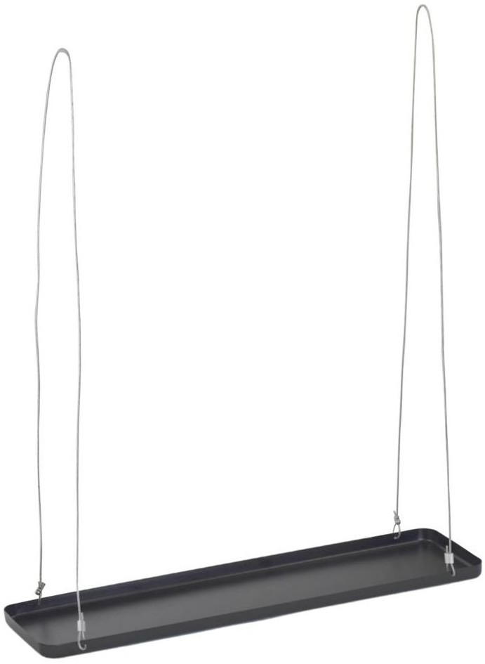 Kwietnik wiszący 58x15x21 cm czarny loft