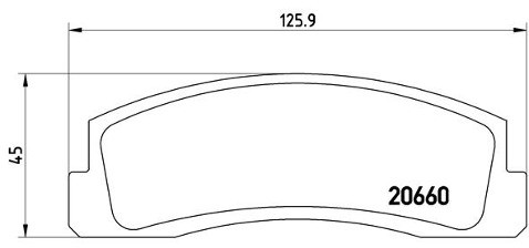 BREMBO Zestaw klocków hamulcowych, hamulce tarczowe P 41 002