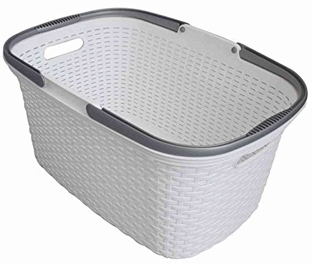 Rival Kosz na pranie wzór rattanowy, 56 x 37 x 28 cm, posortowane pod względem koloru