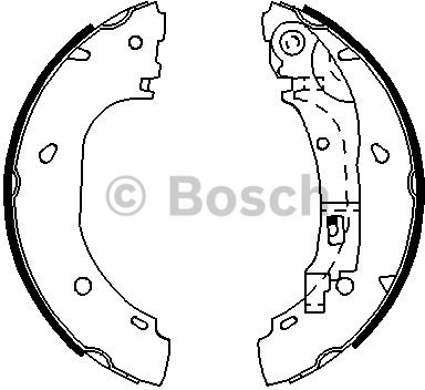 BOSCH Zestaw szczęk hamulcowych 0 986 487 701