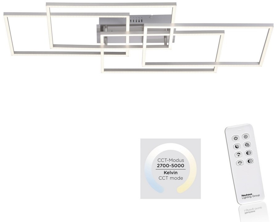 Leuchten Direkt 14151-55 - LED Plafon ściemnialny IVEN 4xLED/12W/230V + Pilot