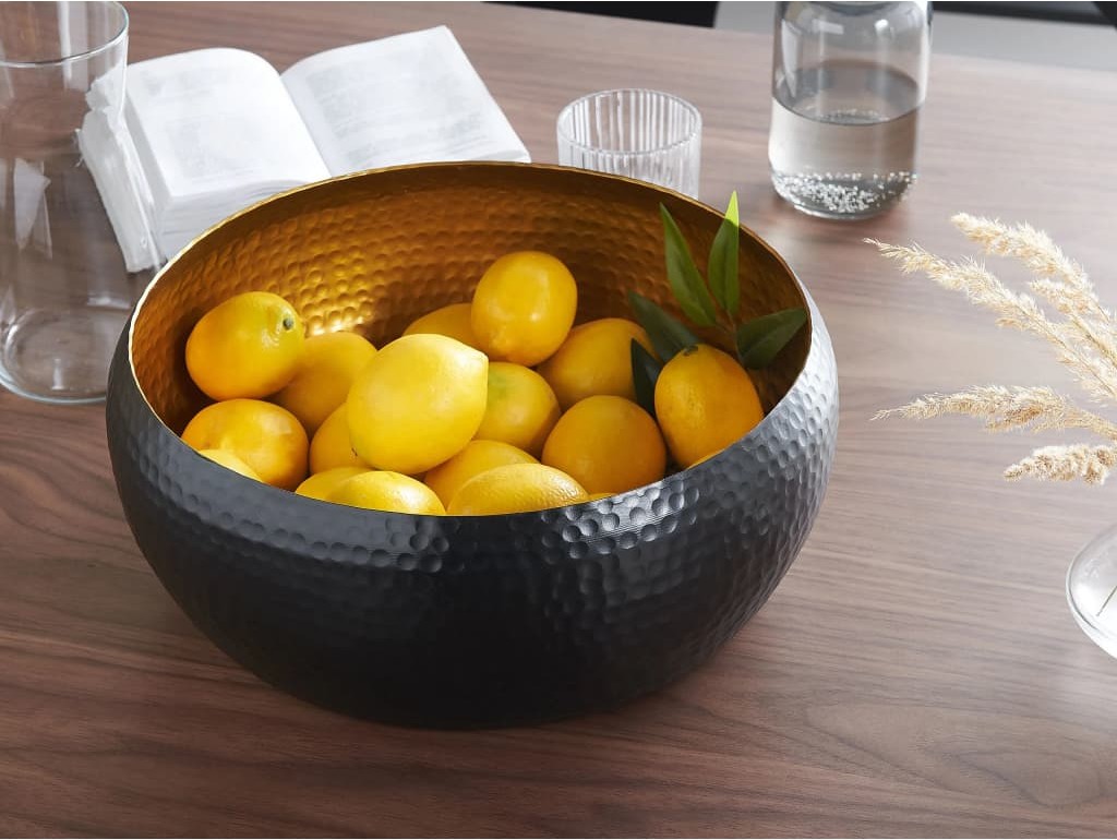 Beliani Misa dekoracyjna czarno-złota BANHA