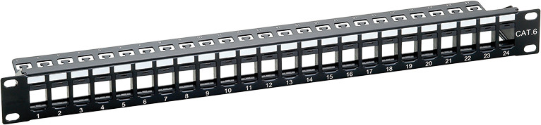 LogiLink Patch panel 24-portowy czarny NK4043