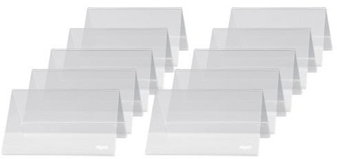 Sigel ekspozytor stołowy kształt dachu, obustronne zewnętrzny, twardy plastik przezroczysty, przezroczysty TA136