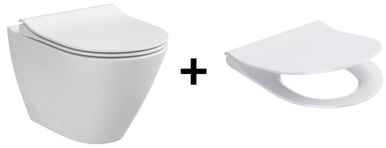 Cersanit City Oval New 50x36 Slim biała K35-025+K98-0146