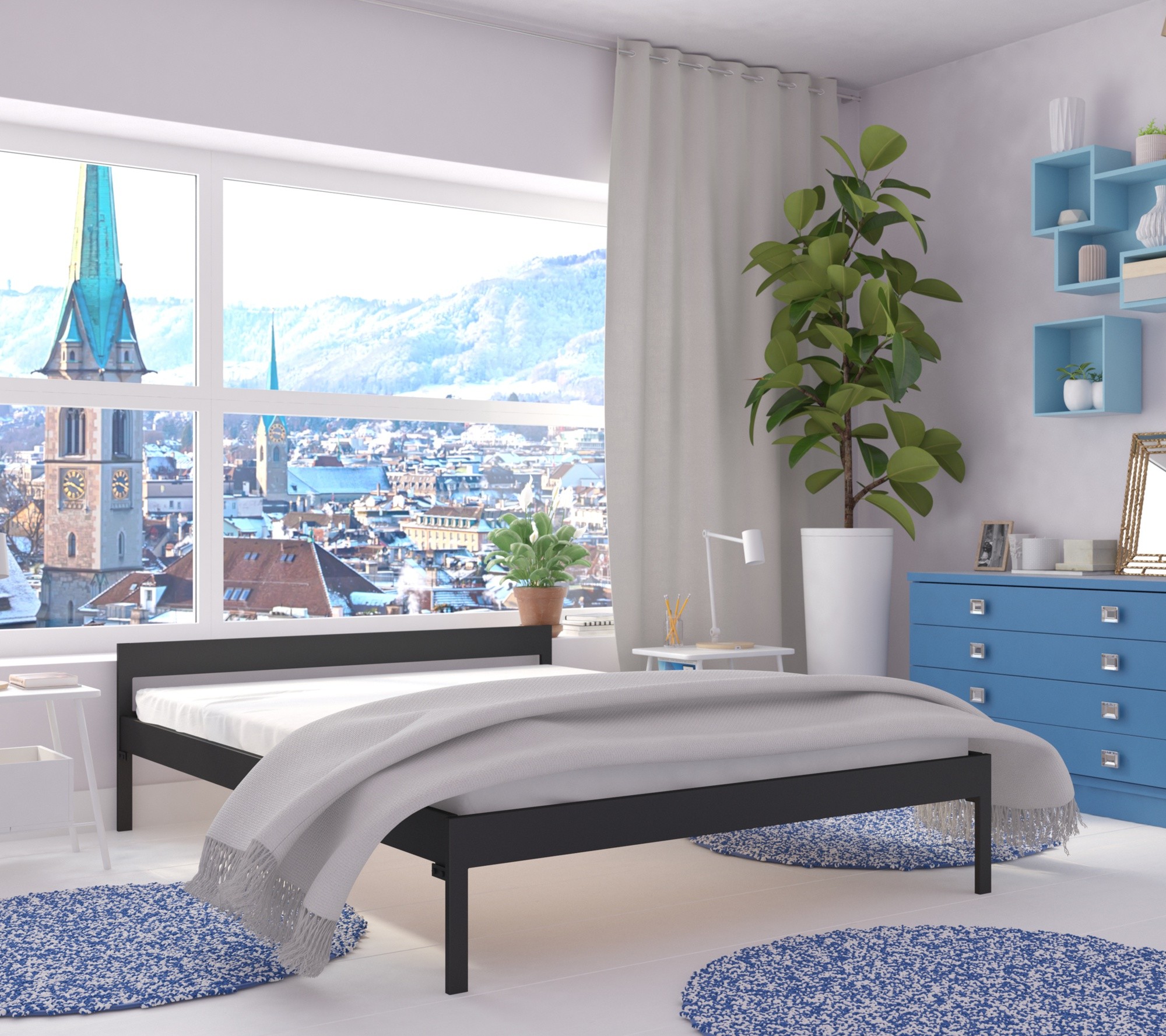 Lak System Łóżko metalowe 160x200 wzór 1 1602001