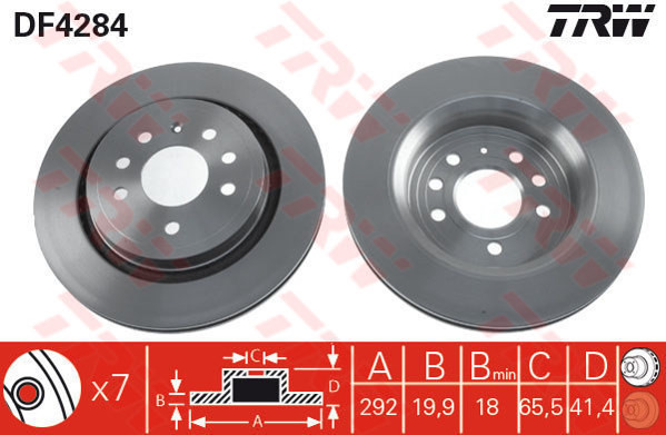TRW Tarcza hamulcowa DF4284