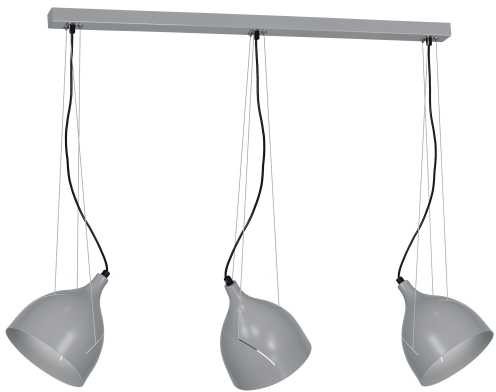 Luminex Lampa wisząca Noanet 8890 lampa sufitowa 3x60W E27 szara