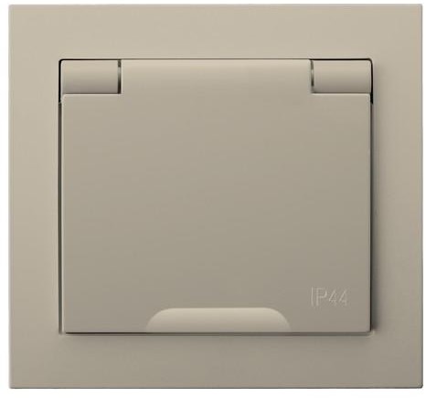 Ospel Kier beżowy Gniazdo bryzgoszczelne +0 SCHUKO GPH-1WS/01/w GPH-1WS/01/w