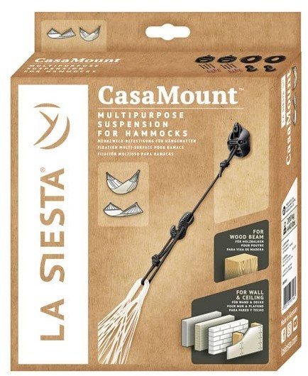 Siesta La Zestaw mocujący do hamaka LA Casa Mount Black, czarny