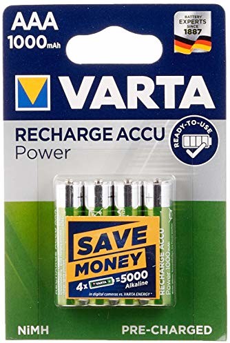 Varta 43471 Ready to Use AAA (Micro)/HR03 (5703) - 1000 mAh, blister - akumulator LSD-NiMH (gotowy do użycia), 1,2 V, 5 szt. w opakowaniu (5 x 40 sztuk) 1026349767