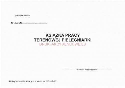 Firma krajewski Książka pracy terenowej pielęgniarki [Mz/Og-10] Mz/Og-10
