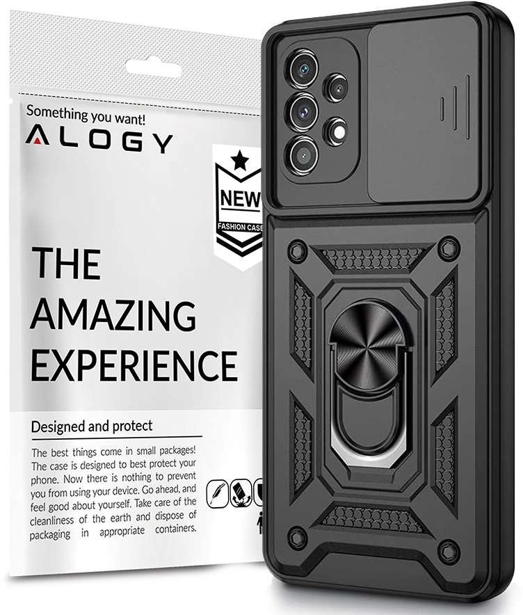 Alogy Etui obudowa Stand Ring z osłonką na aparat do Samsung Galaxy A32 5G 10304X1