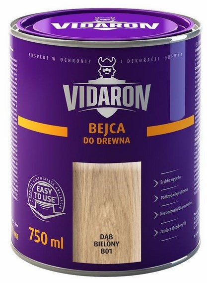 Vidaron Bejca do drewna d$68b bielony 0 75 l