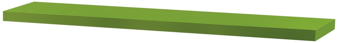 Półka ścienna zielony, 120 x 24 x 4 cm
