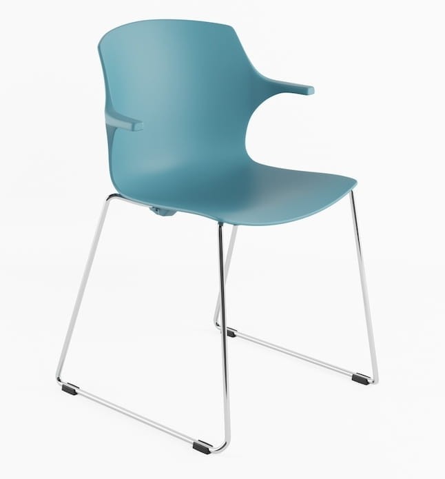 Intarseating Krzesło FRILL z podłokietnikami na płozie KB-FRILL-PL-340