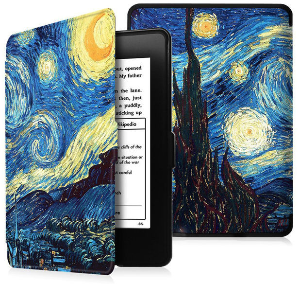 4kom.pl Etui smart case do Kindle Paperwhite 1/2/3 na magnes Gwieździste niebo 02941