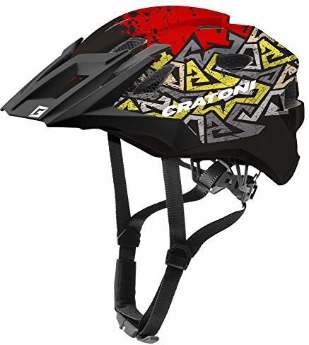 Cratoni Helmets Helmets Unisex Allride kask rowerowy, dla dorosłych, kolor dziki czerwony, uniwersalny (53-59 cm)