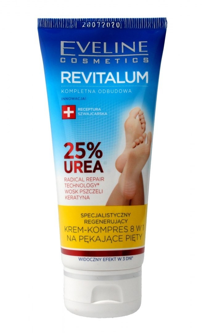 Eveline Revitalum 25% Urea Krem-kompres regenerujący 8w1 na pękające pięty 100ml 93735