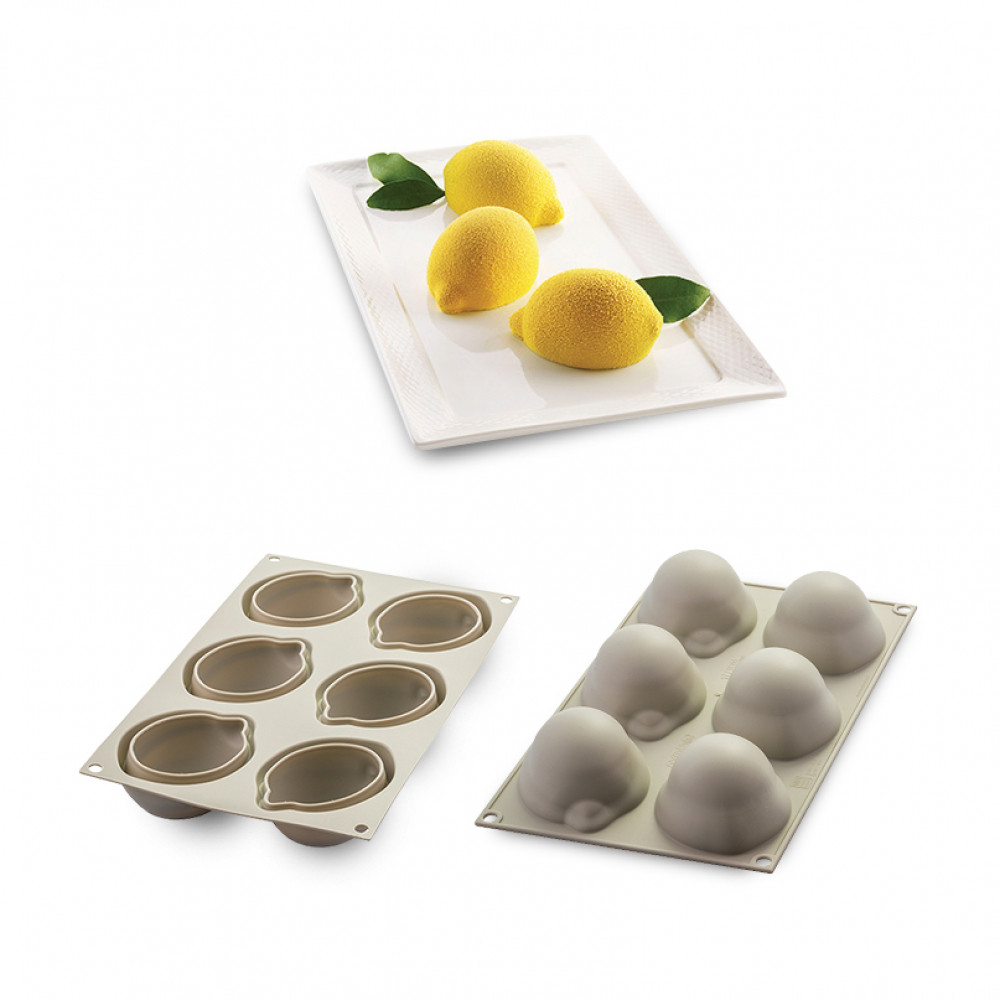 Silikomart 3Design Delizia Al Limone Szara Forma Do 6 Ciastek Silikonowa