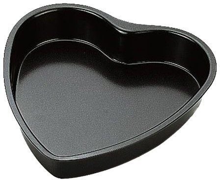 Ibili 820724 forma do wypieków w kształcie serca, ze stali nierdzewnej, powłoka nieprzywierająca, 24 cm 820724