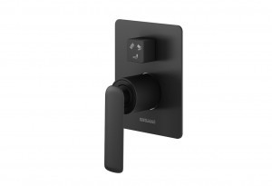 Kohlman QW211EB EXPERIENCE BLACK Podtynkowa bateria wannowo-prysznicowa z trzema wyjściami