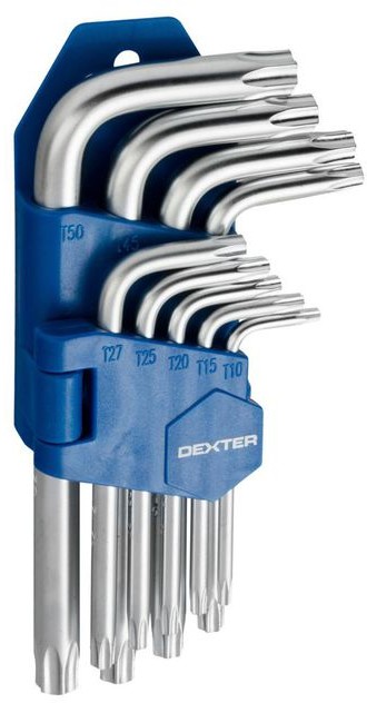 DEXTER Zestaw kluczy imbusowych 9 szt. T 10-50