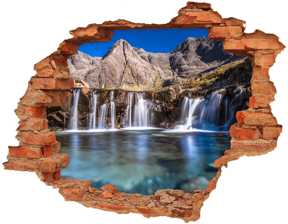 Wallmuralia.pl naklejka fototapeta 3D Wodospad w górach