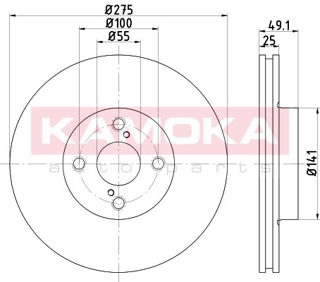 KAMOKA Tarcza hamulcowa 103255 103255