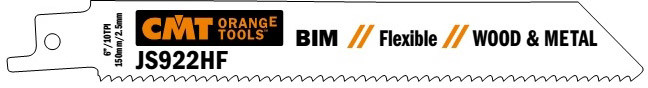 CMT ZESTAW 5 PIŁ SZABLASTYCH L=150 I=130 H=19 K=0,9 TS=2,5 JS922HF-5 js922hf-5) JS922HF-5