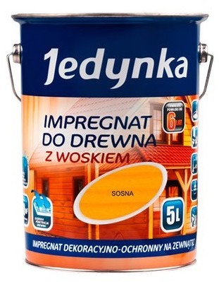 Jedynka IMPREGNAT DO DREWNA Z WOSKIEM- sosna, 5 l