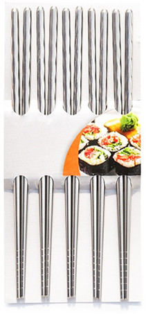 Fackelmann Pałeczki do sushi ze stali inox, trwałe i eleganckie Nirosta 30100 s-1516-uniw