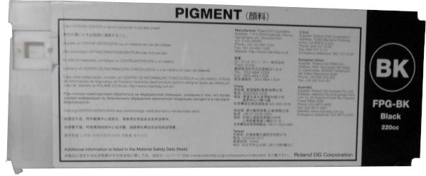 Roland Wyprzedaż Oryginał Tusz Roland FPG-BK do Roland FJ400 FJ500 FJ540 FJ600 FJ40 FJ50 CJ400 CJ500 CJ540 | 220 ml | czarny black pudełko zastępcze oryginalny airbag/folia FPG-BK_BP_wyp