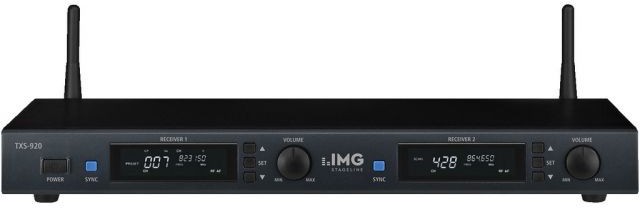 IMG Stage Line IMG STAGELINE TXS-920 - Podwójny odbiornik wieloczęstotliwościowy, 823-832MHz oraz 863-865MHz