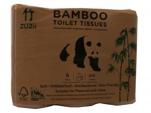Yoju Papier toaletowy bambusowy - Yuju - 6 rolek 06352