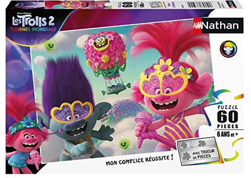 Nathan 4005556865680 60 pices Poppy et Branche Trolls 2 puzzle dla dzieci 4005556865680