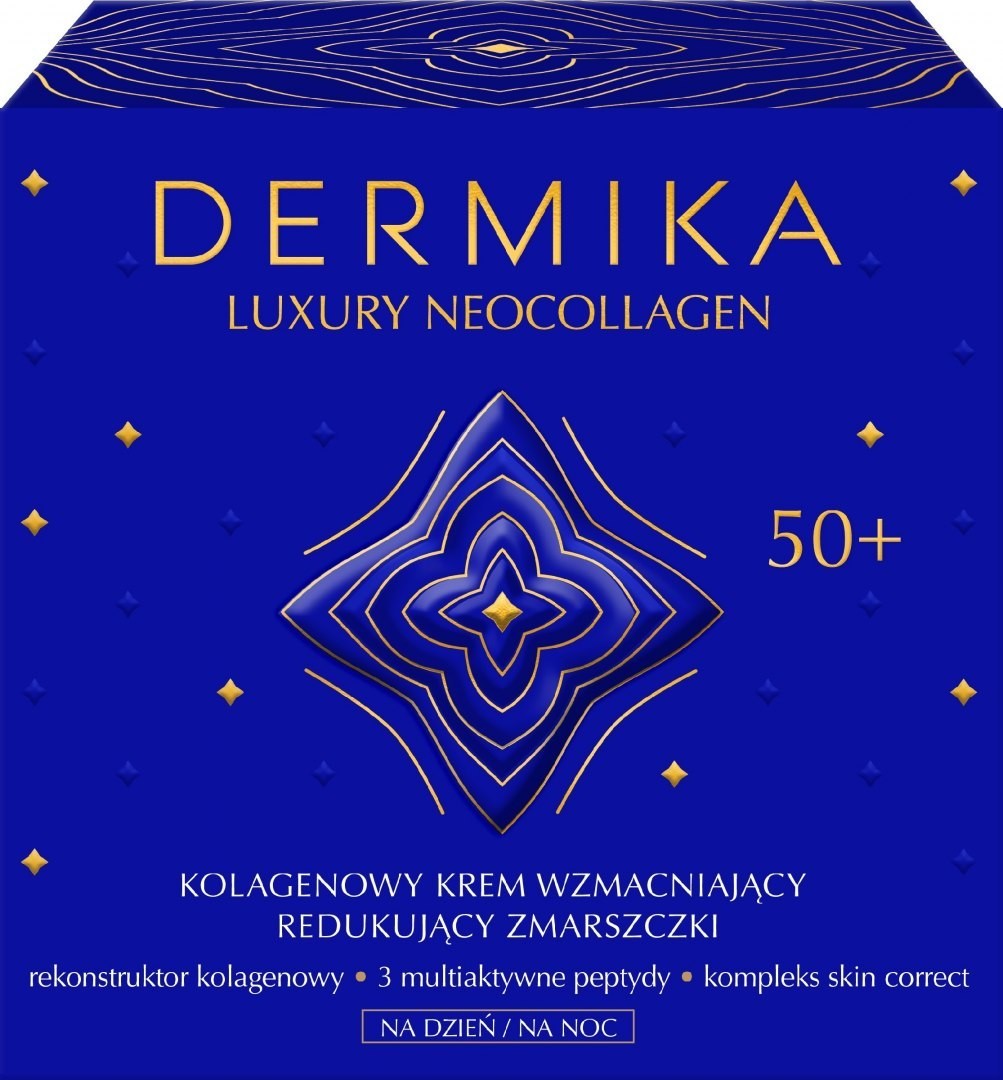 Dermika Luxury Neocollagen 50+ Kolagenowy Krem wzmacniający redukujący zmarszczki na dzień i noc 50ml 132573