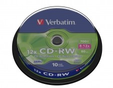 Platinet CD-RW 700MB 12X VERBATIM Cake 10szt PL248