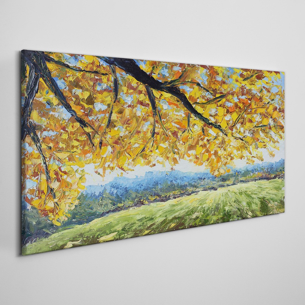 PL Coloray Obraz na Płótnie Drzewo Liście Jesień 100x50cm