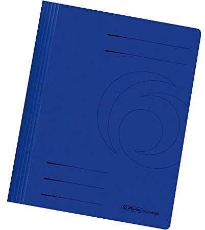 Herlitz 10902500 skoroszyt A4, zeszyt handlowy i urzędowy, karton Manila, 25 sztuk, granatowy 10902500