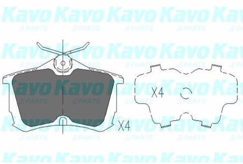 KAVO Zestaw klocków hamulcowych, hamulce tarczowe KAVO KBP-2011
