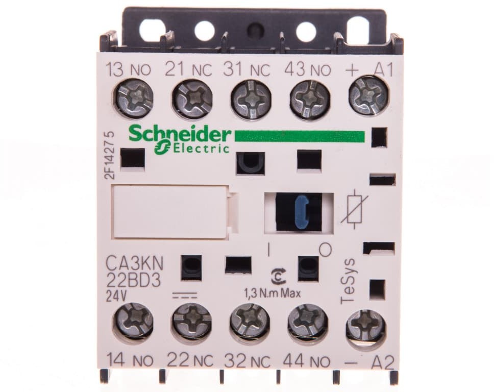 Schneider Electric Stycznik pomocniczy 10A 2Z 2R 24V DC CA3KN22BD3 CA3KN22BD3
