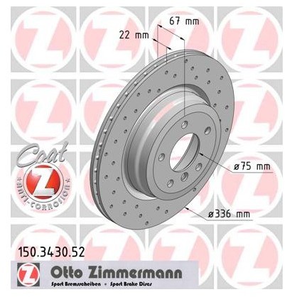 Zimmermann Tarcza hamulcowa 150.3430.52